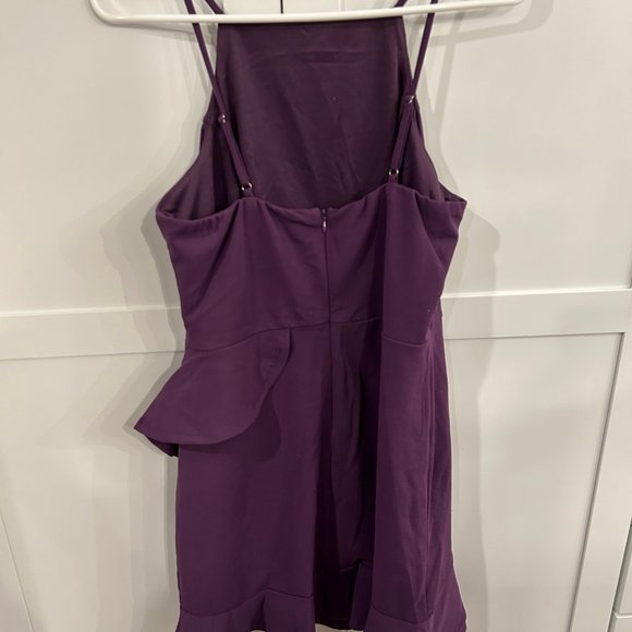 Lulus Great Thing Halter Neck Ruffle Minidress - size M - Picture 3 of 4